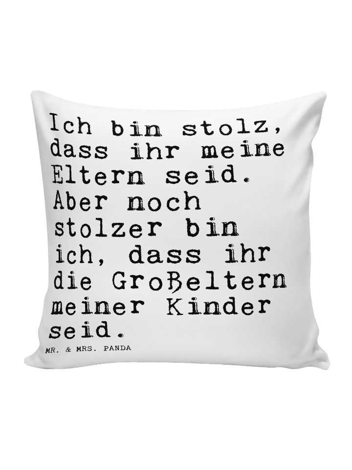 Dekokissen Ich bin stolz, dass... mit Spruch in Weiß