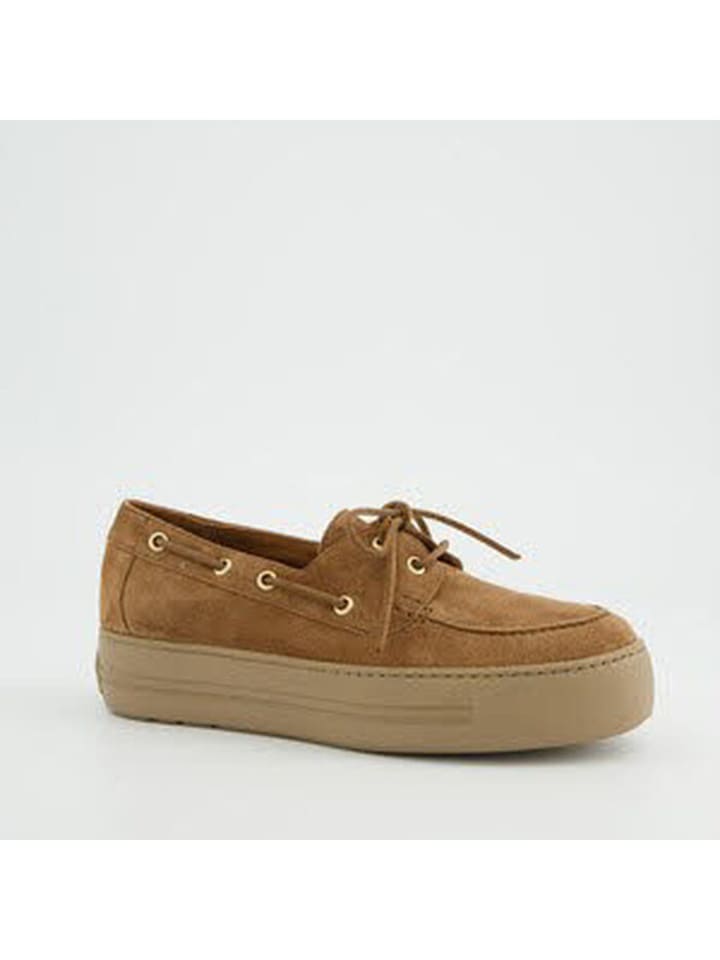 Schnürschuh in braun/braun