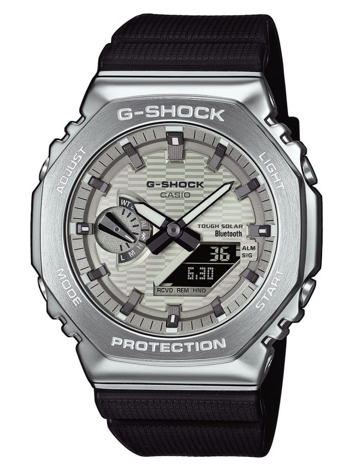 G-Shock Herrenuhr Solar Bluetooth Weiß