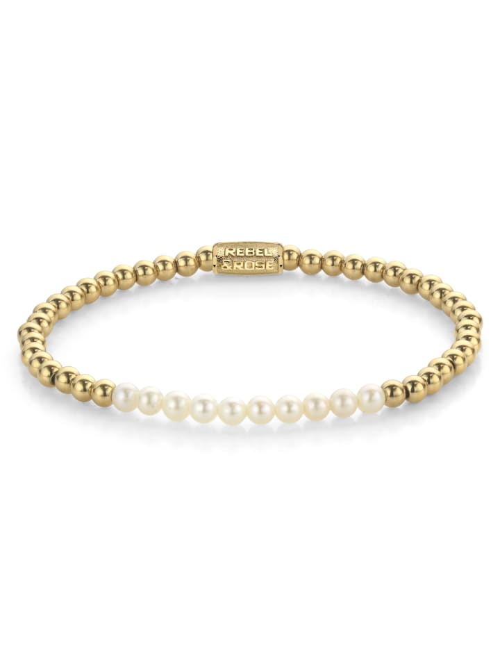 Armband Pearl Gem meets Yellow Gold in gold