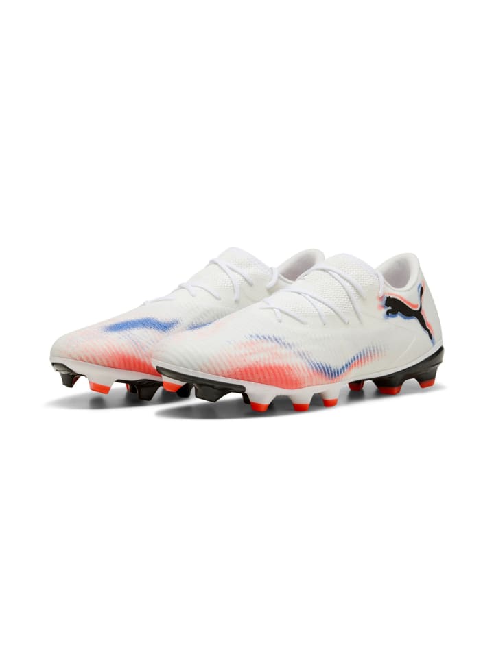 Fußballschuh FUTURE 8 MATCH Low FG/AG in puma white-puma black-glowing red