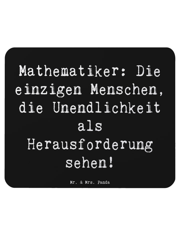 Mousepad Spruch Mathematiker Unendlichkeit mit ... in Schwarz