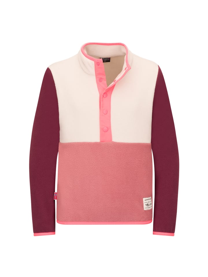 Fleece Pullover Flekkefjord in frozen berry