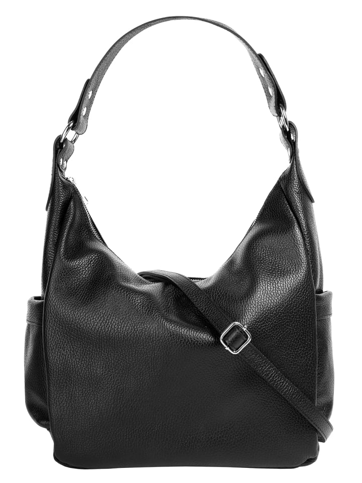 Shopper echt Leder in schwarz