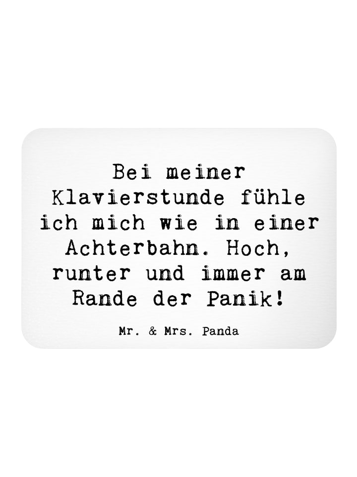 Magnet Spruch Klavier Achterbahn mit Spruch in Weiß