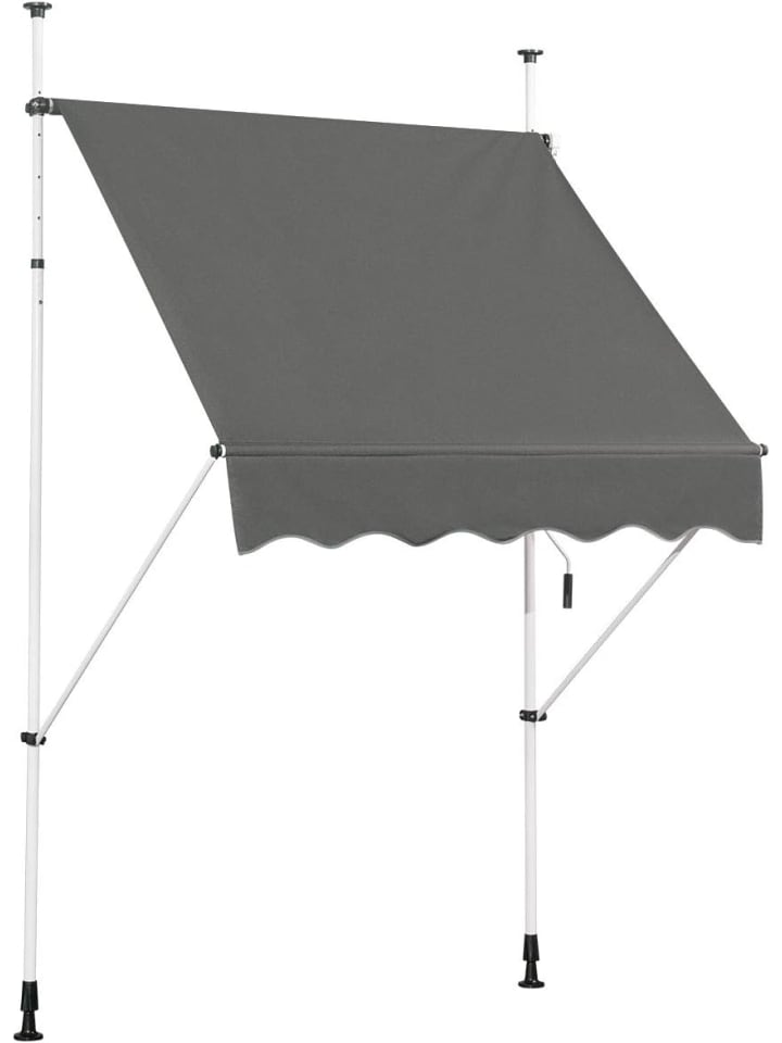 Klemmmarkise 150 cm in Grau