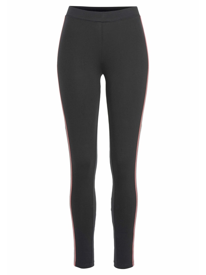 Leggings in anthrazit-rosa