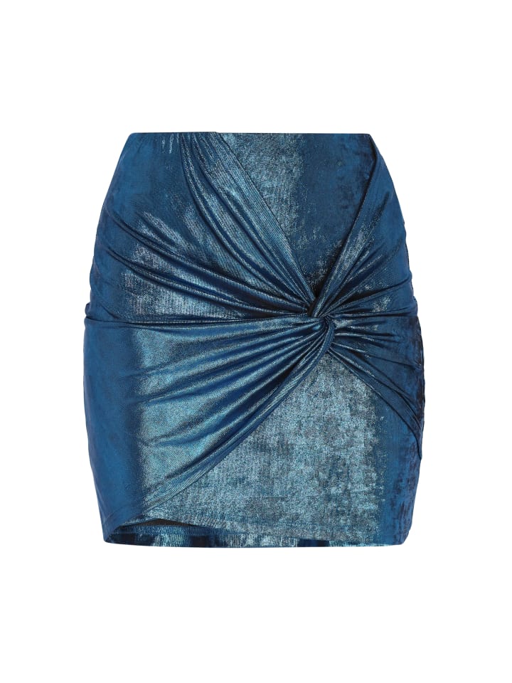 Women Skirt in navy metallic