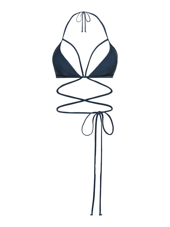 Triangel-Bikini-Top in nachtblau