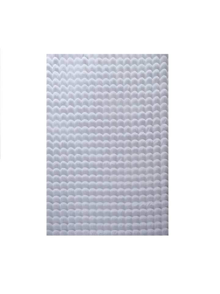 Hochflor Teppich Alessandro in Silber