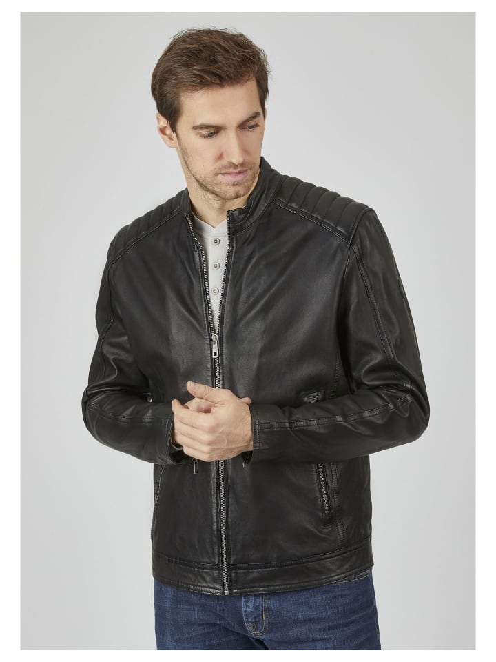 Lederjacke BUAPOLLO in Schwarz