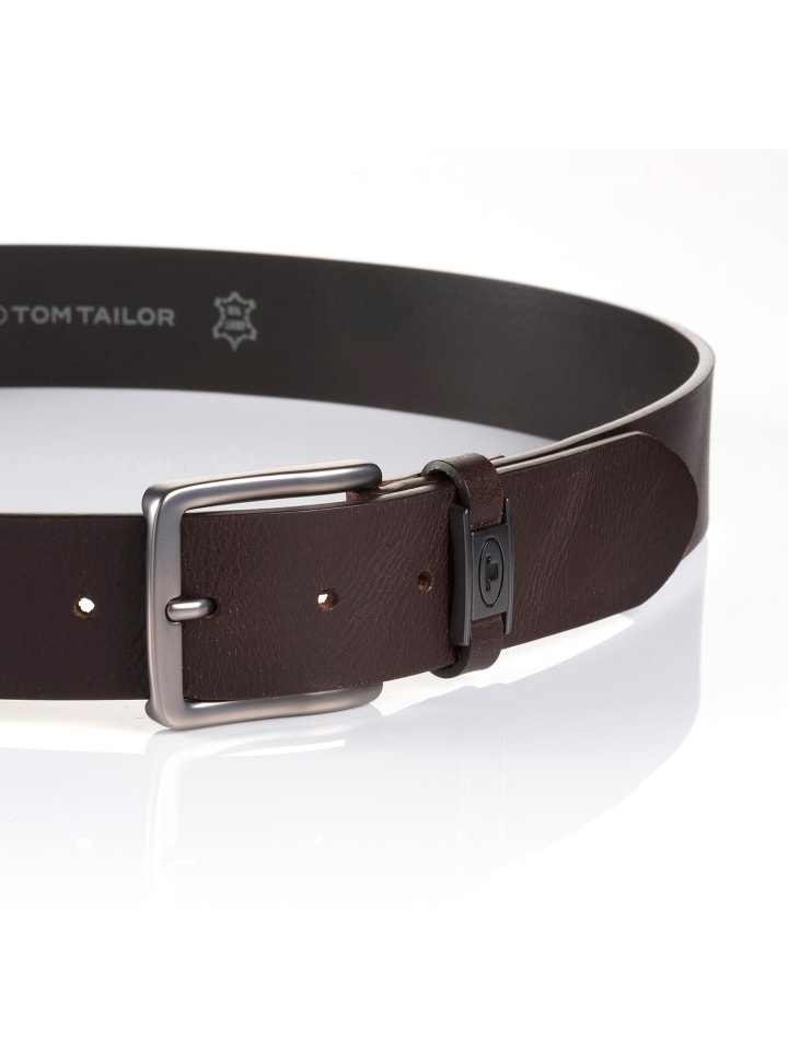 Tom Tailor Ledergürtel TTJULIAN in dark brown uni günstig kaufen | limango