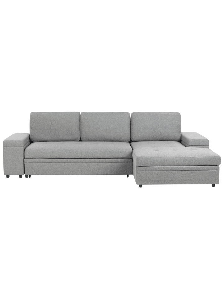 3-Sitzer Sofa HRISEY in Grau/Schwarz - (W) 293 x (H) 90 x (L) 161 cm linksseitig