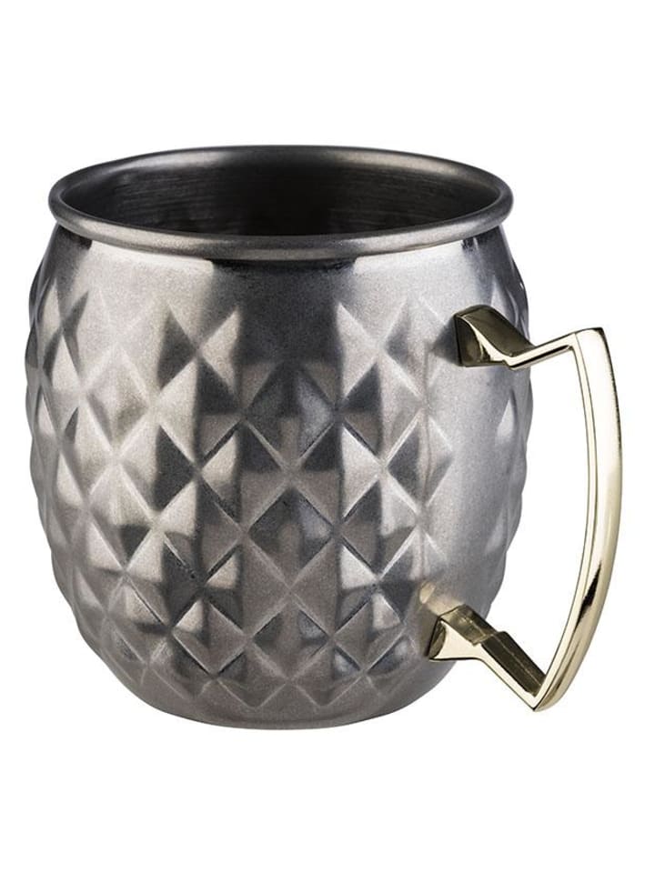 Cocktailbecher "MOSCOW MULE" in Silberoptik Ø 9,5 cm, H: 10 cm 