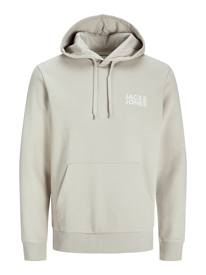 Sweat Hoodie Kapuzen Pullover Sweatshirt JJECORP in Sand
