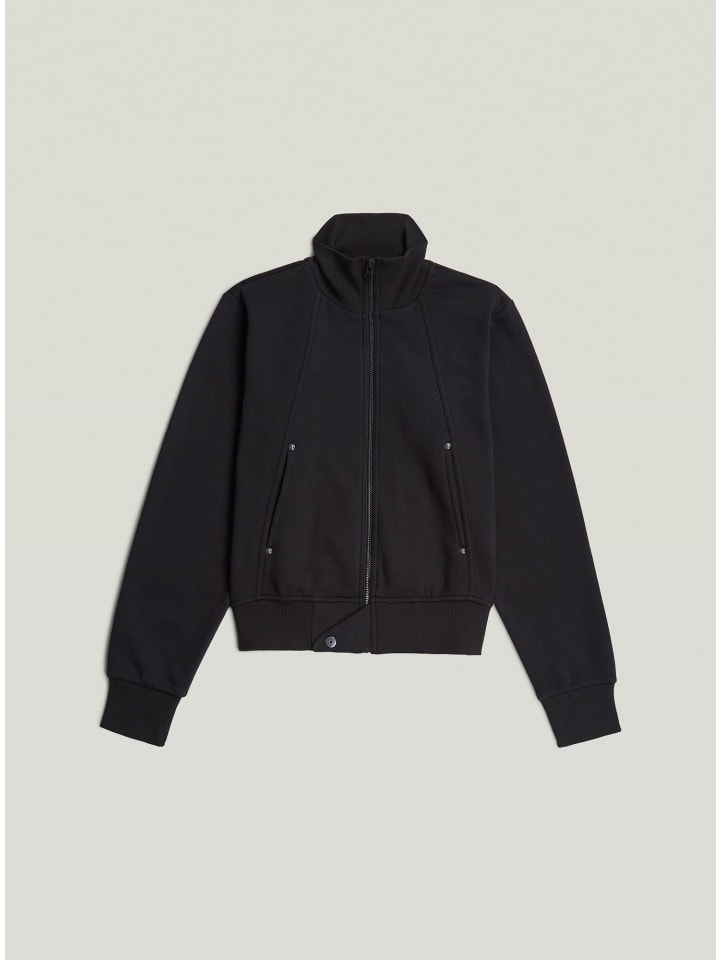 Slim Track Sweater Jacke dk black