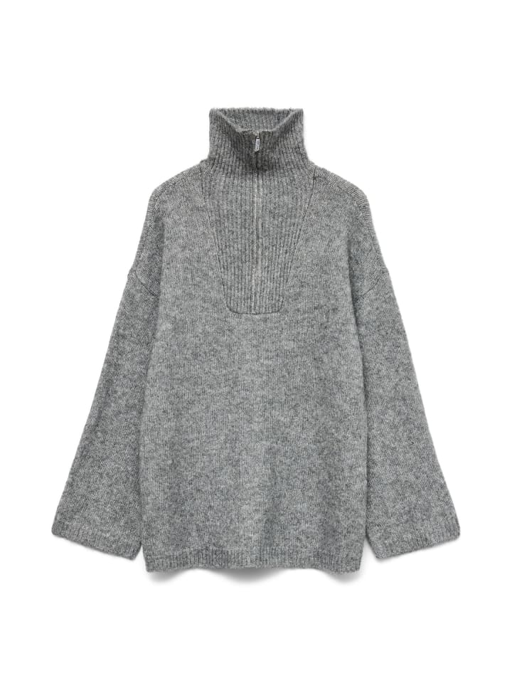 Strickpullover in Medium Grey Melange
