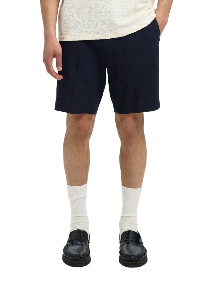 Short SLMREGULAR-LEROY LINEN regular/straight in Blau