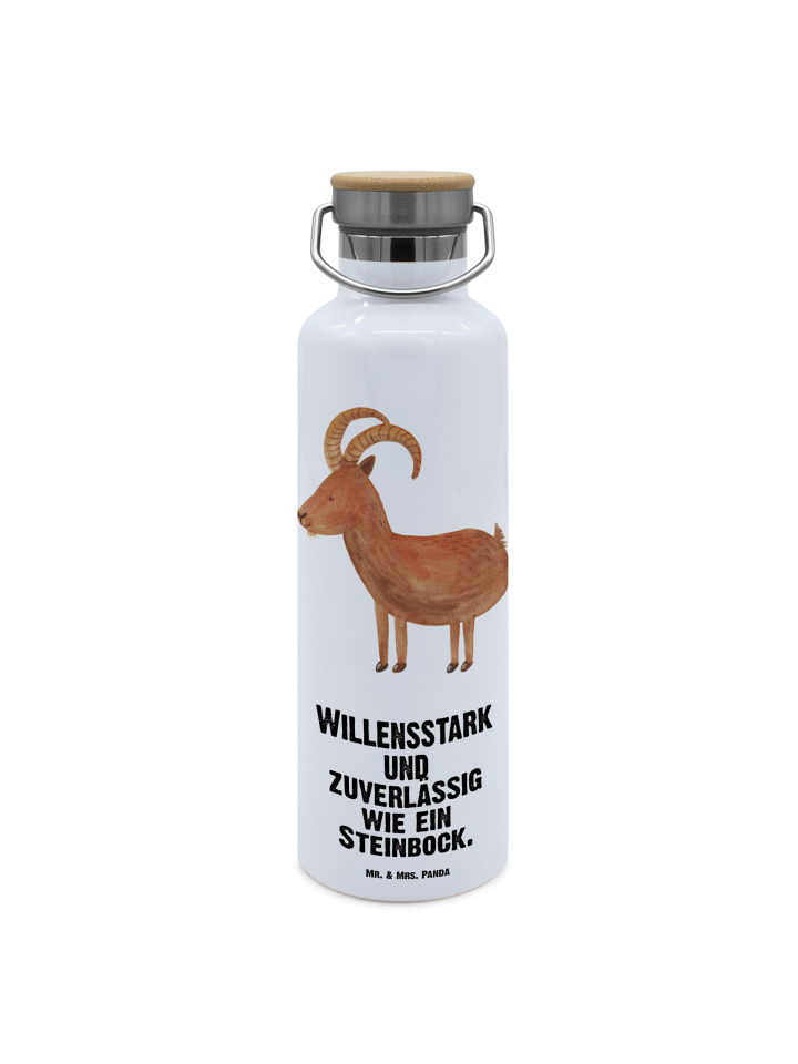 Trinkgefäß Sternzeichen Steinbock mit Spruch in Weiß