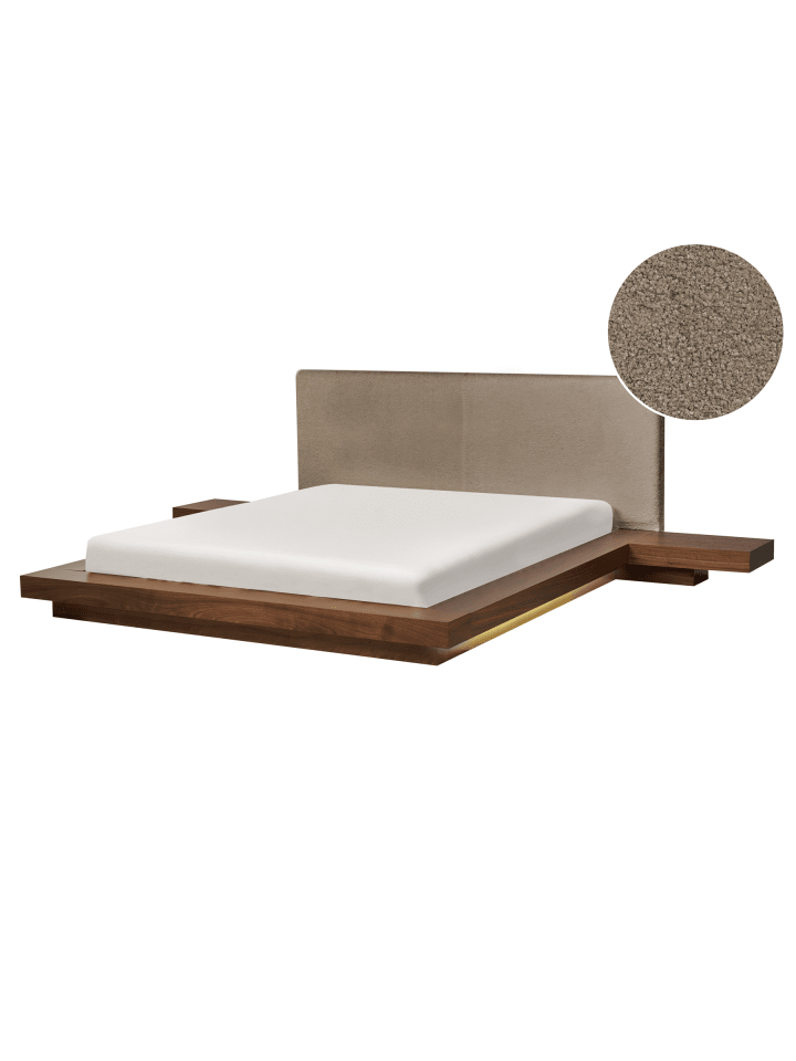 Doppelbett ZEN in Braun/Beige - (W) 308 x (H) 86 x (L) 229 cm