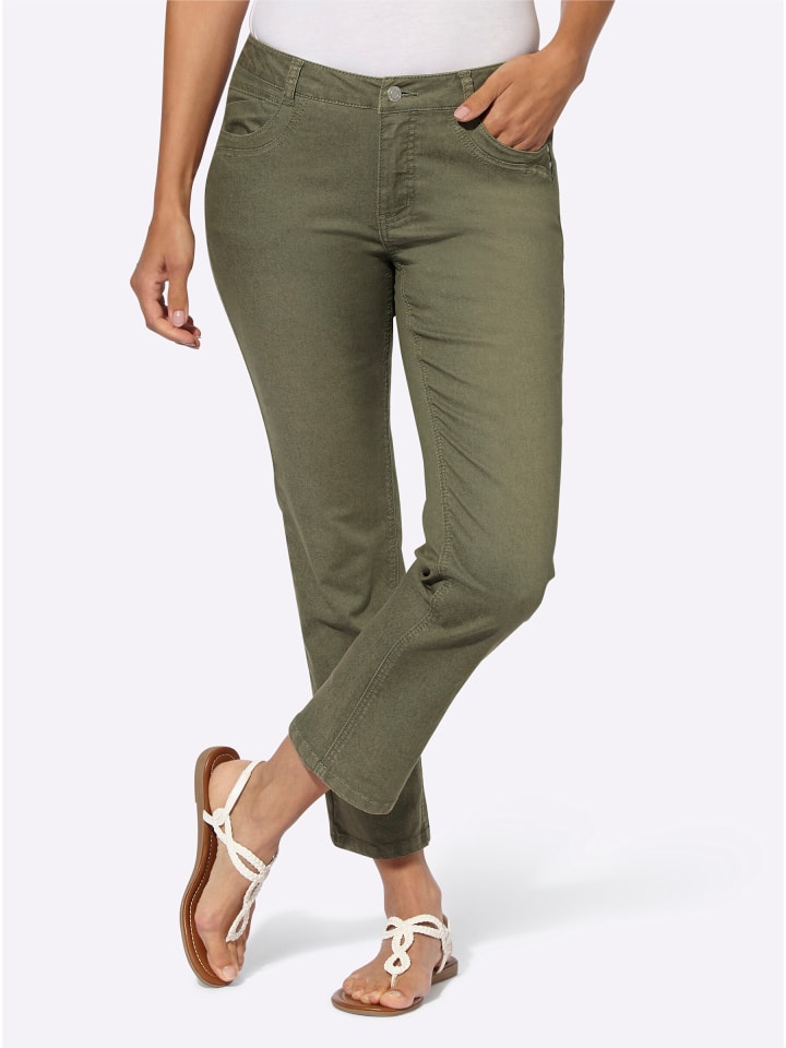 7/8-Jeans in khaki