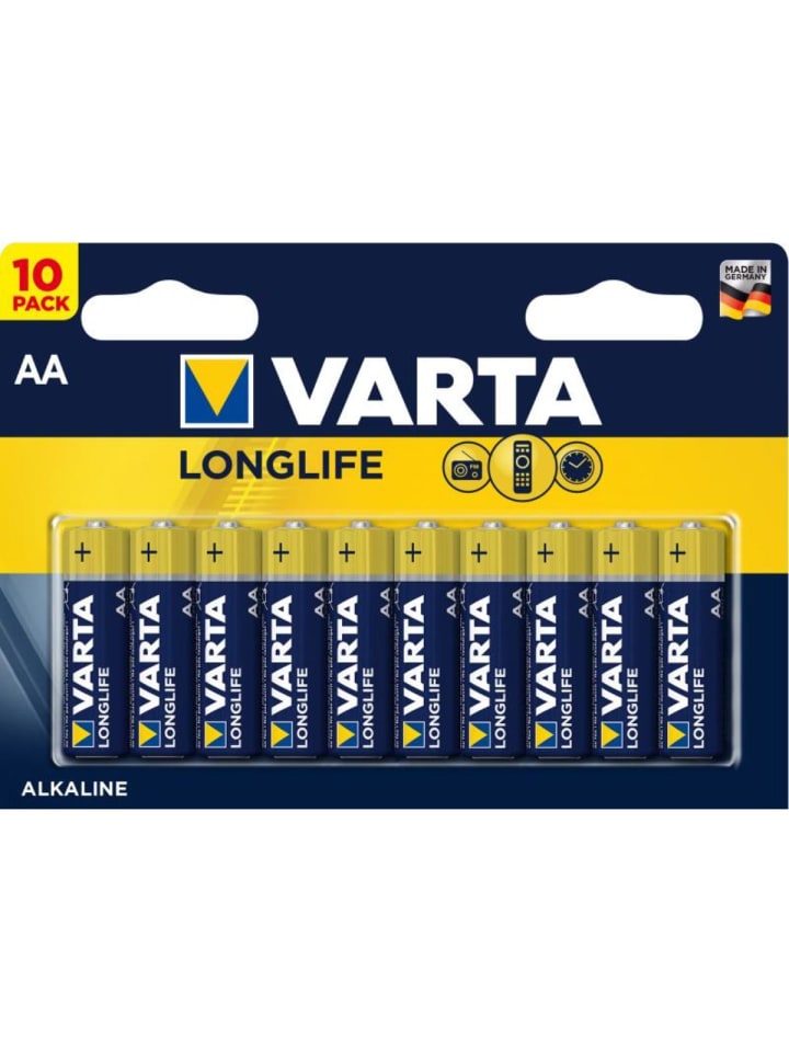 Batterie Longlife Mignon AA in Schwarz