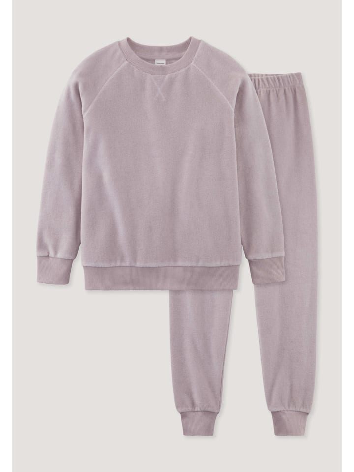 Frottee Pyjama Relaxed in mattrosa