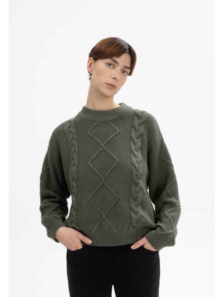 Zopfmuster Strickpullover SAMAIRA