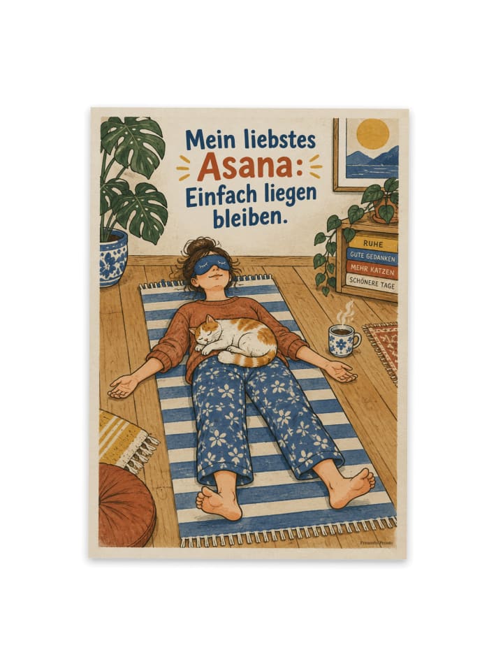 Postkarte Mensch humorvoll Design mit Spruch in Weiß