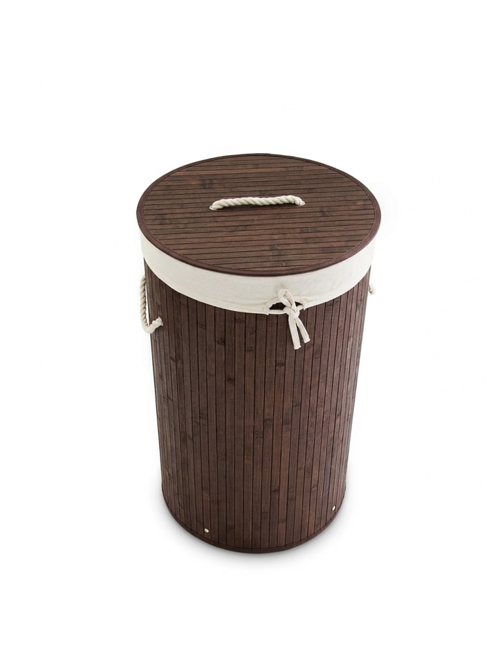 Wäschekorb in Braun - (H)65 x Ø41 cm