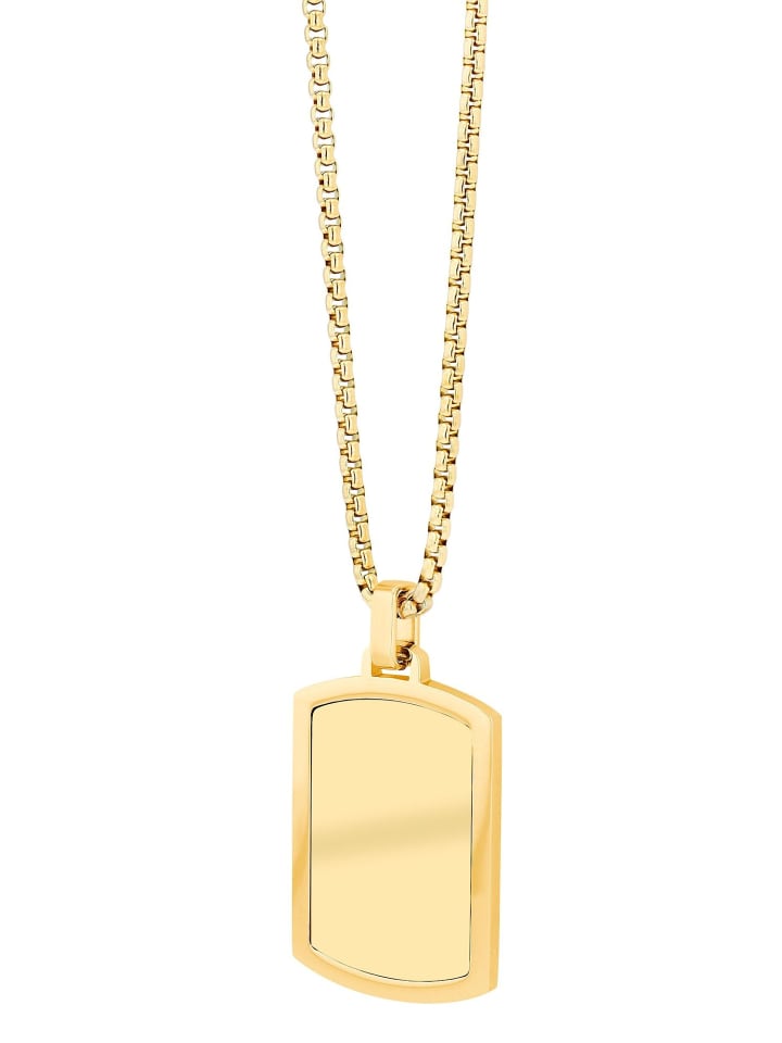 Unisex Halskette mit Anhänger – aus Edelstahl in gold
