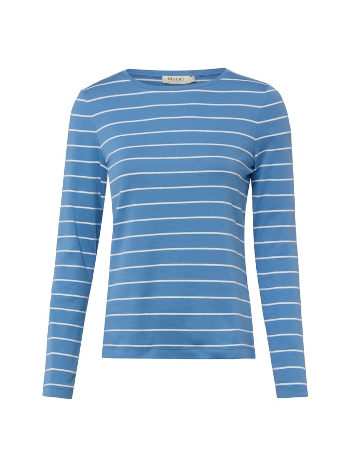 Langarmshirt in blau weiß