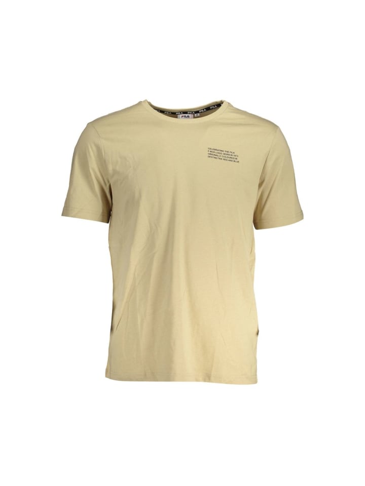 Beige Baumwolle Herren T-Shirt