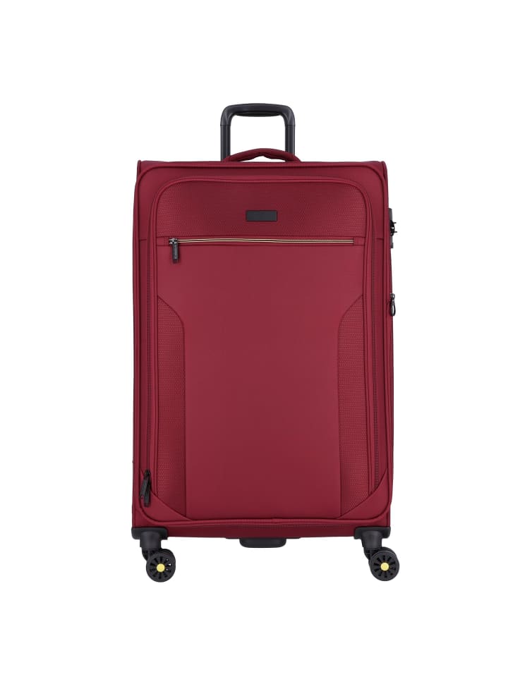 Travel Line 9704 4 Rollen Trolley L 78 cm mit Dehnfalte dark red