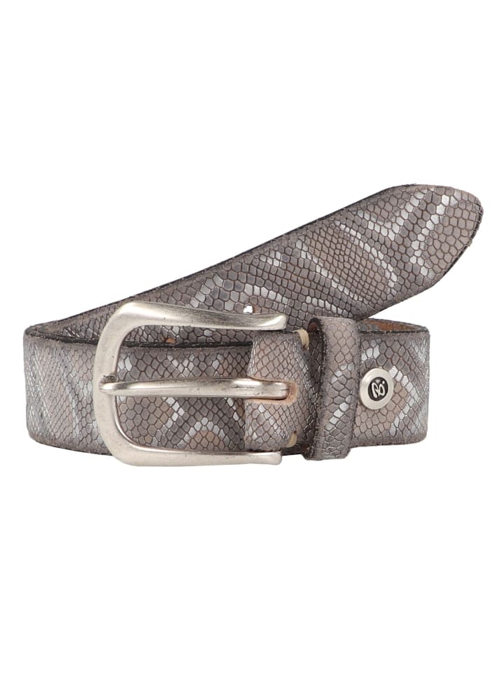Gürtel Leder grau