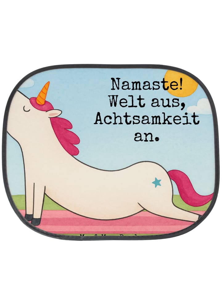 Auto Fenster Sonnenschutz Einhorn Yoga Design m... in Weiß