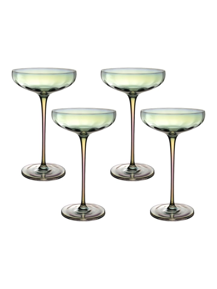 Martini Cocktail Glas 140ml in 4x 140ml Regenbogen Schimmer