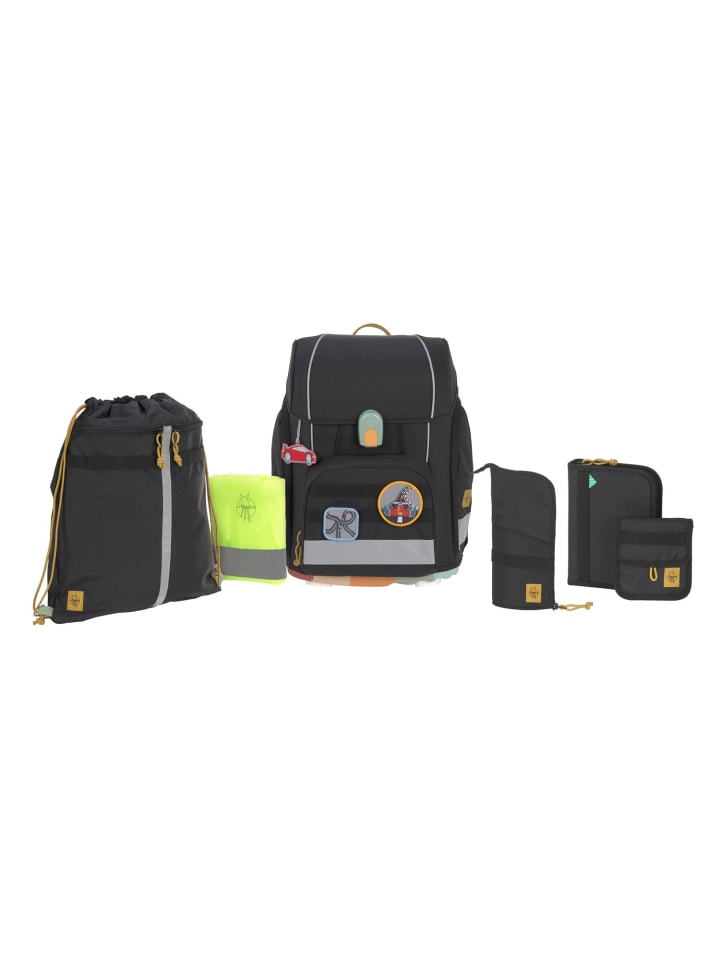 Lässig Schulranzen Set 7-teilig, Boxy Unique black