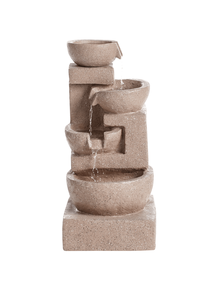 Gartenbrunnen VALLESINELLA in Braun - (W) 38 x (H) 86 x (L) 38 cm