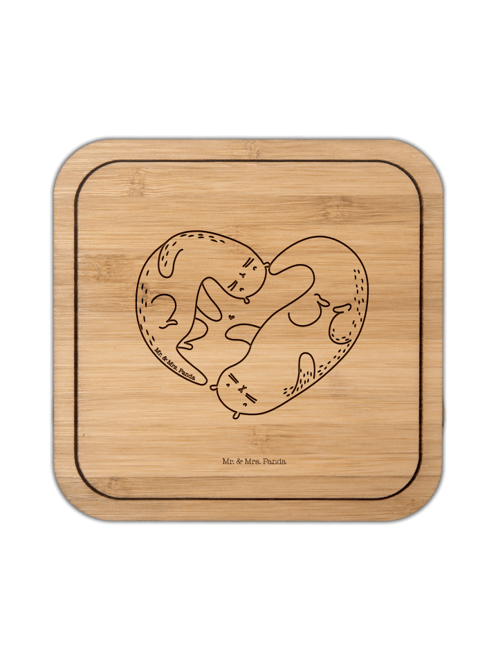 Coaster Otter Herz ohne Spruch in Transparent