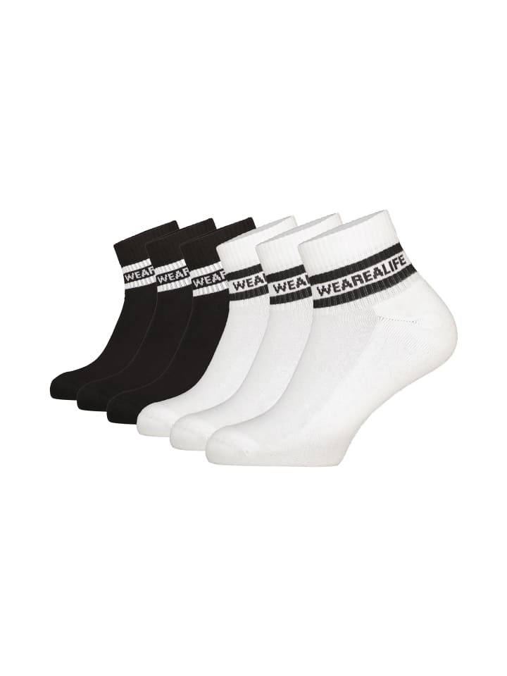 Socken 6 PACK - RikaAK in mix black/brilliant white