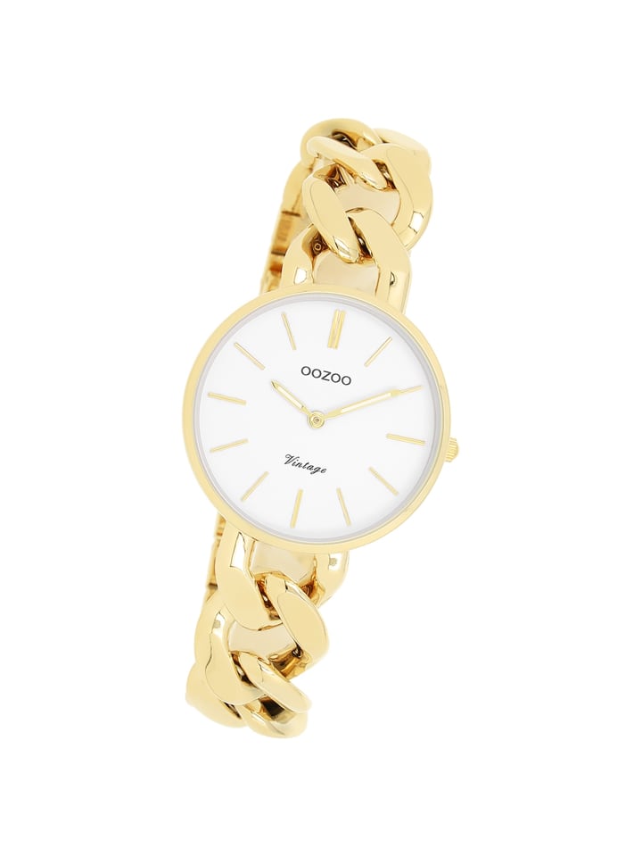 Analog-Armbanduhr Oozoo Vintage Series gold mittel (ca. 32mm)