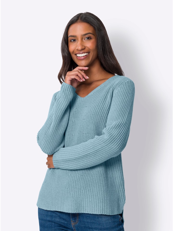 Pullover in aqua