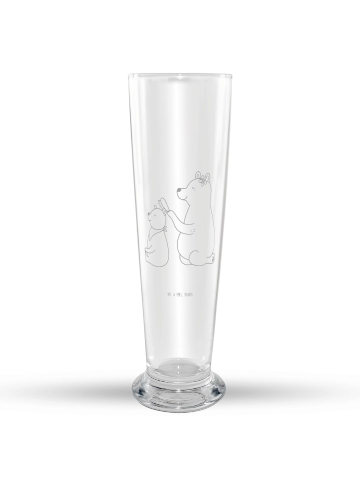 Glas mit Gravur Bär Kind ohne Spruch in Transparent