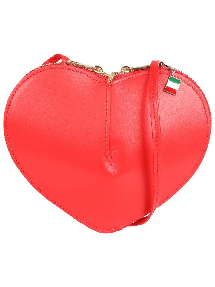 Florence Umhängetasche Leder rot ca. 22cm