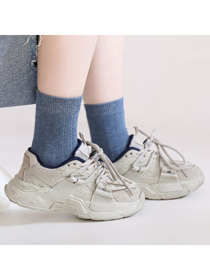 5er-Pack Kindersocken einfarbig Rosa