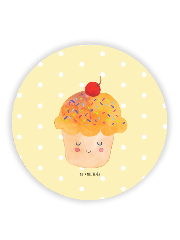 Magnet Cupcake ohne Spruch in Gelb Pastell