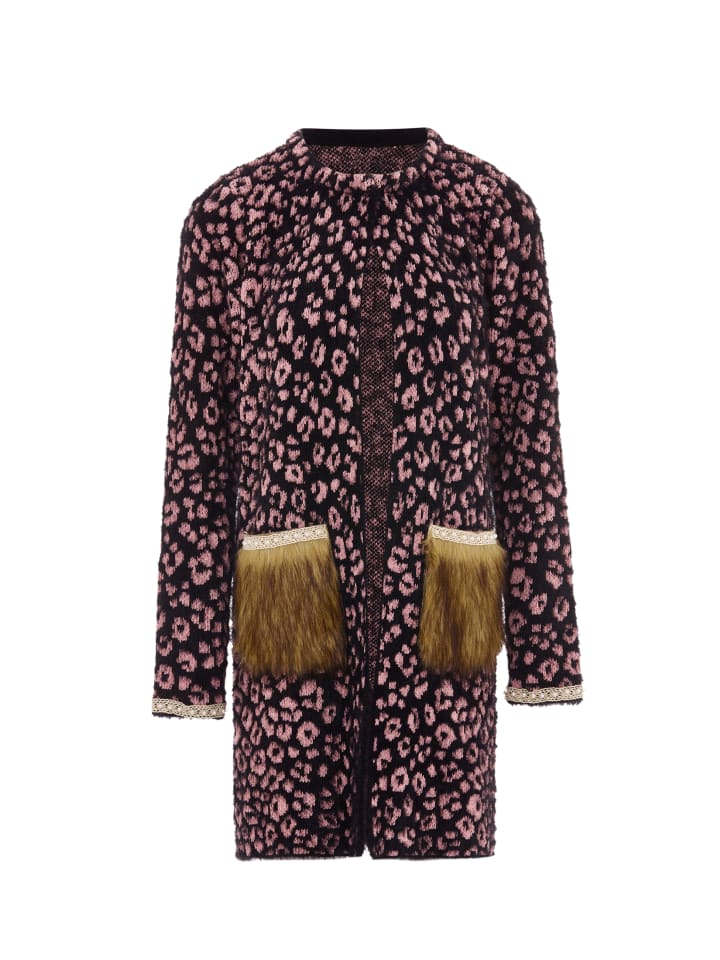 Damen Strickjacke in Schwarz Pink