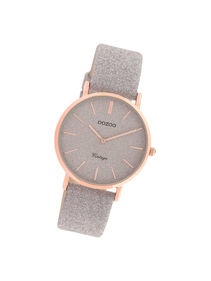 Analog-Armbanduhr Oozoo Vintage Series grau mittel (ca. 32mm)
