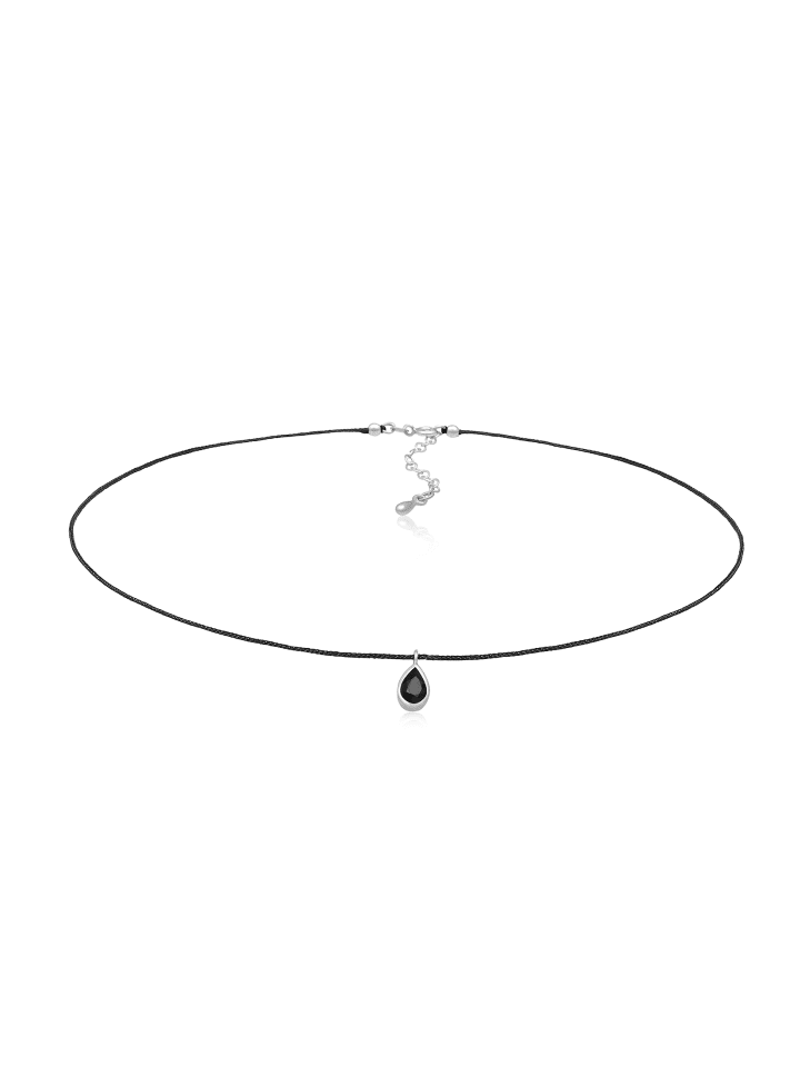Halskette 925 Sterling Silber Tropfen in Silber